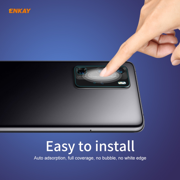 กระจกกันรอย Huawei P40 Pro / Pre-order * ENKAY 0.2mm 9H 2.15D รอบขอบกล้องด้านหลังเลนส์ฟิล์มกระจกนิรภัย *