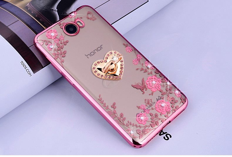 Case Huawei Y5ii / Pre-order * เคสหรูหราเทคนิคการชุบทอง TPU ซิลิโคนอ่อนนุ่ม + แหวน *