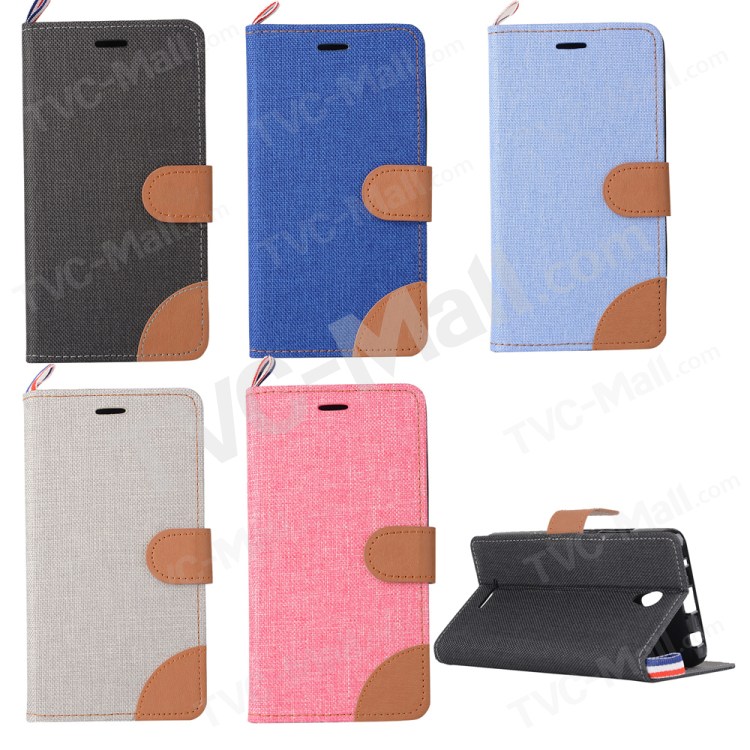 Case Lenovo A5000 / Pre-order * เคสยีนส์ผ้า Skin Leather Card Slot *