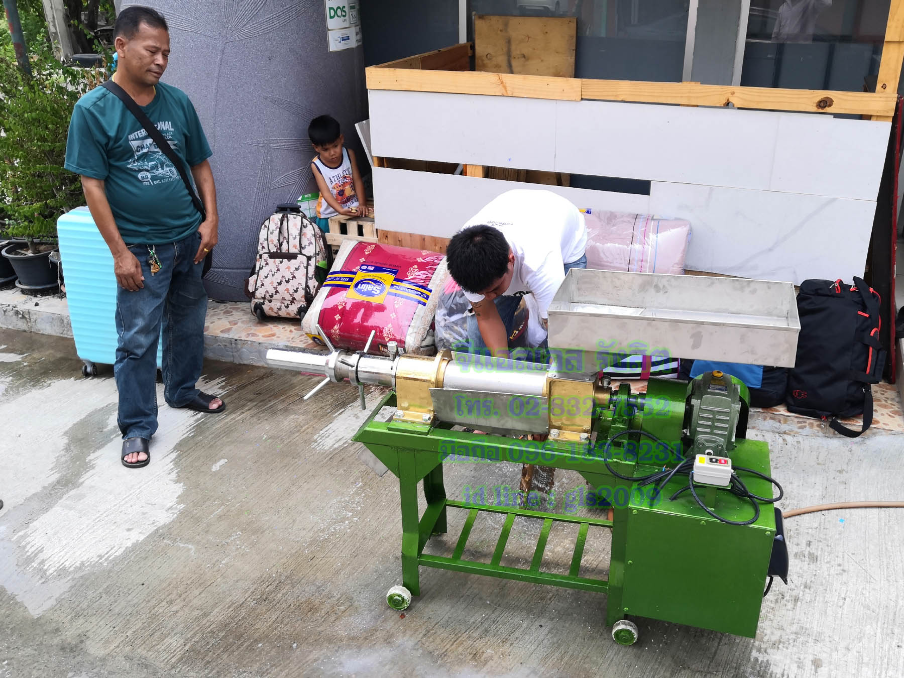 เครื่องคั้นกะทิสดทองเหลือง6น๊อต