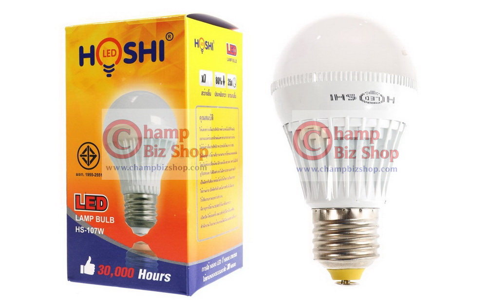 หลอดไฟ LED HOSHI E27 5W (WW) แสงสีเหลือง