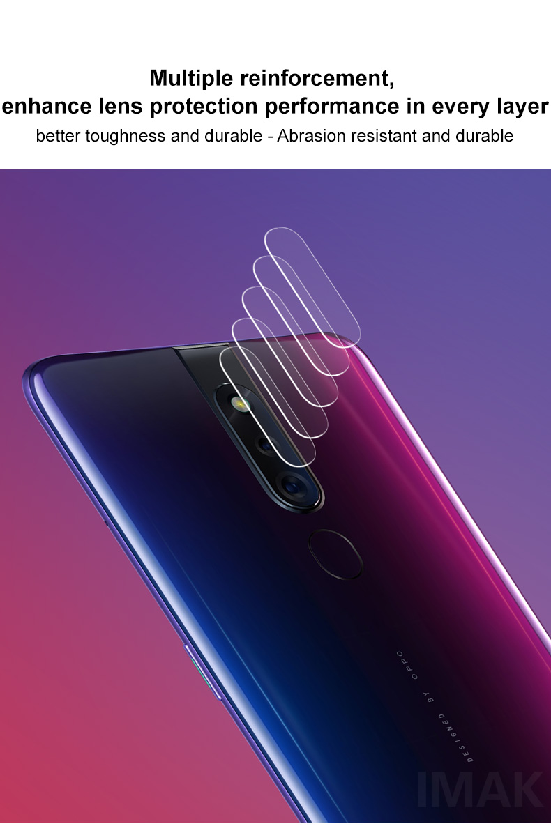 กระจกเลนส์กล้องหลัง OPPO F11 Pro / Pre-Order * IMAK 2 ชิ้น / แพ็ค ป้องกันรอยขีดข่วนและทนต่อการสึกหรอ *