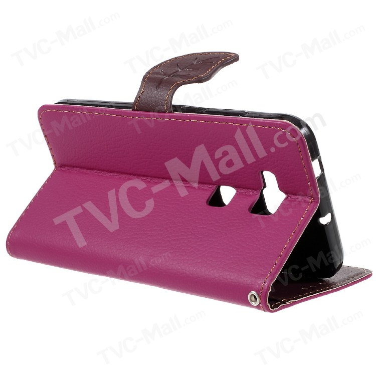 Case Huawei G7 Plus / Pre-order * รูปร่างใบไม้ ปิด้วยแม่เหล็ก + สายคล้องมือ *