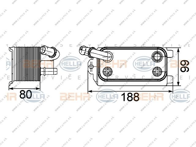 ออยคูลเลอร์ EVOQUE / Oil Cooler, LR002916