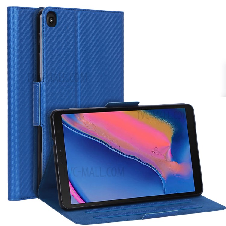 Case Samsung Galaxy Tab A 8.0 (2019) with S Pen / Pre-order * เคสแท็บเล็ตหนังเนื้อคาร์บอนไฟเบอร์บางเฉียบ *