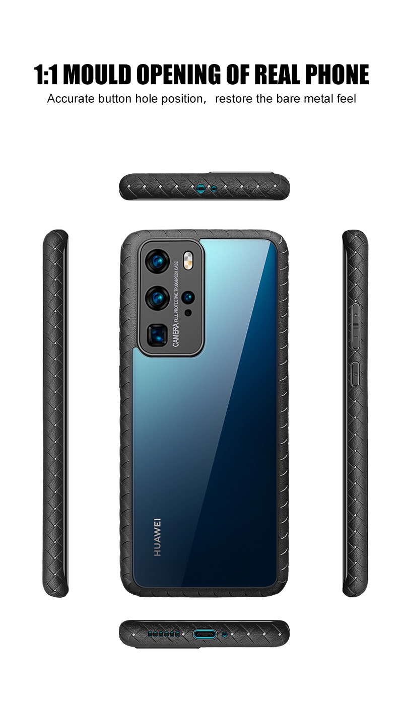 Case Huawei P40 Pro / Pre-order * เคสทอเนื้อ TPU กรอบ PC Back Combo ทำจากพลาสติกแข็ง + วัสดุ TPU อ่อน *