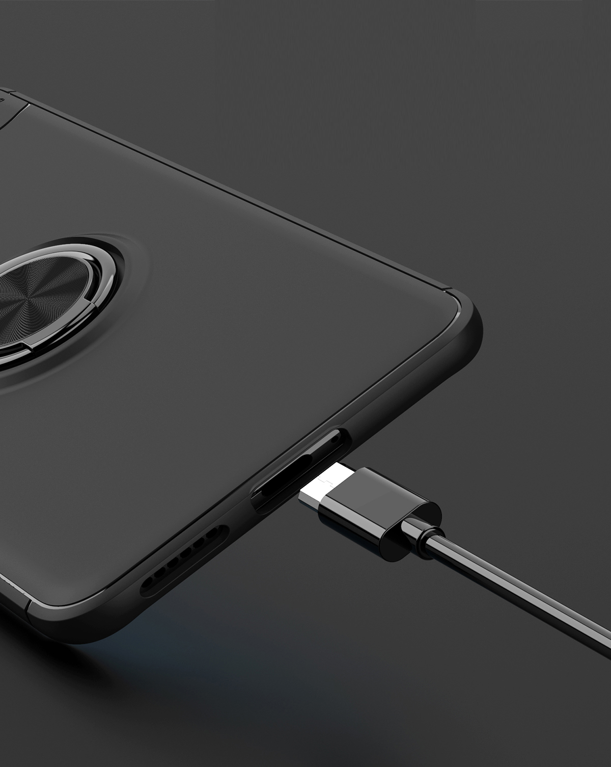 Case Huawei P40 Pro / Pre-order * LENUO เคสโลหะโทรศัพท์ TPU พร้อมฝาครอบแผ่นแม่เหล็ก + แหวน *