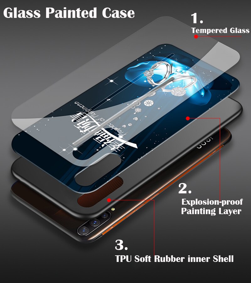 Case OPPO A5s / Pre-Order * เคส + กระจกนิรภัยปกหลัง TPU + PC ไล่โทนสีไร้รอยขีดข่วน *