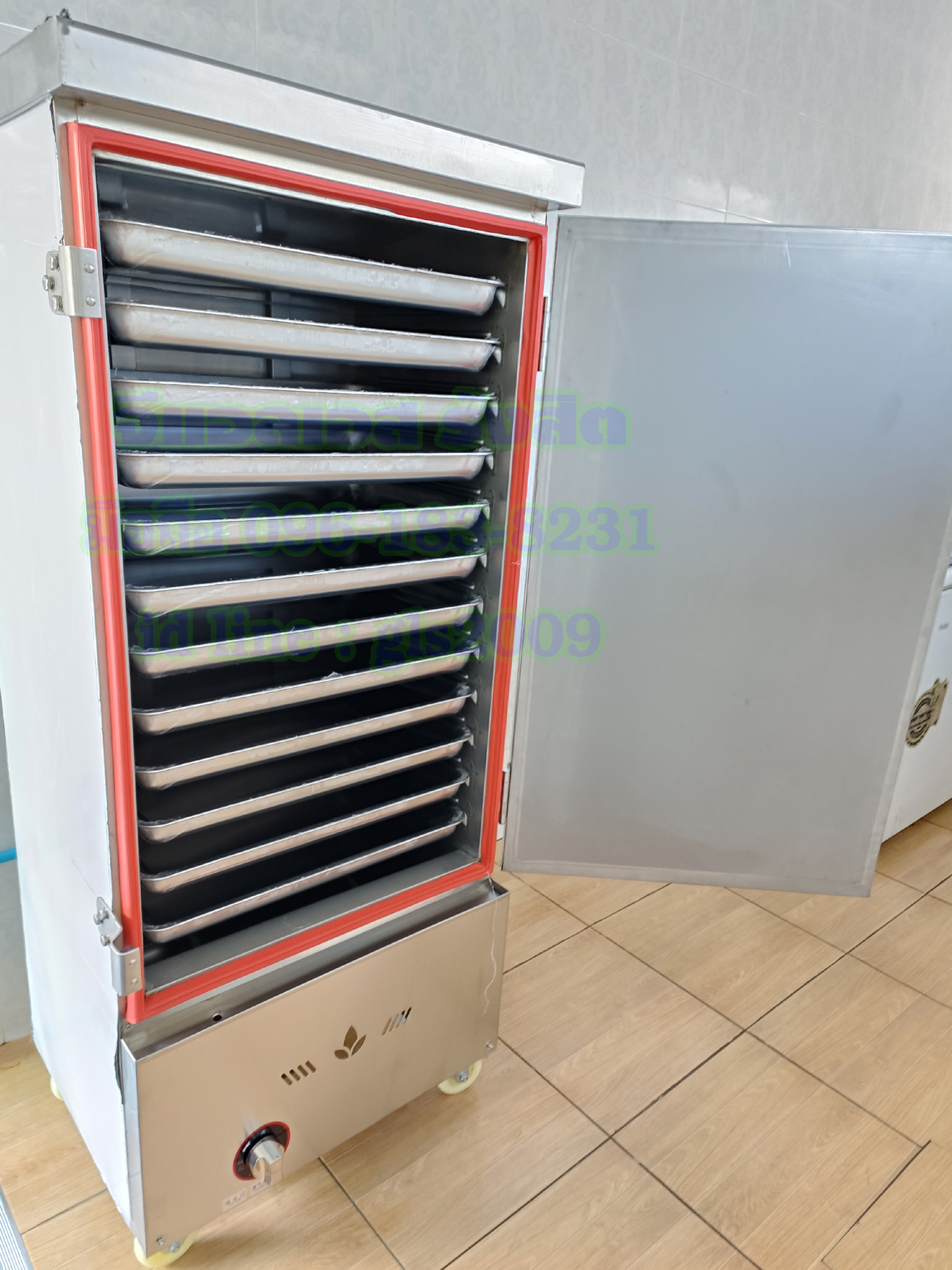 ตู้หุงข้าวไอน้ำ12ถาดใช้แก๊ส