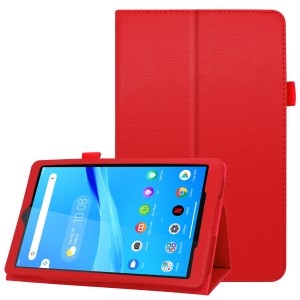 Case Lenovo Tab M8 /Tab M8 (2nd Gen) / Pre-Order * เคสหนังเนื้อลิ้นจี่โครงสร้างทนทาน การออกแบบสองพับสำหรับขาตั้งดูที่มั่นคง *