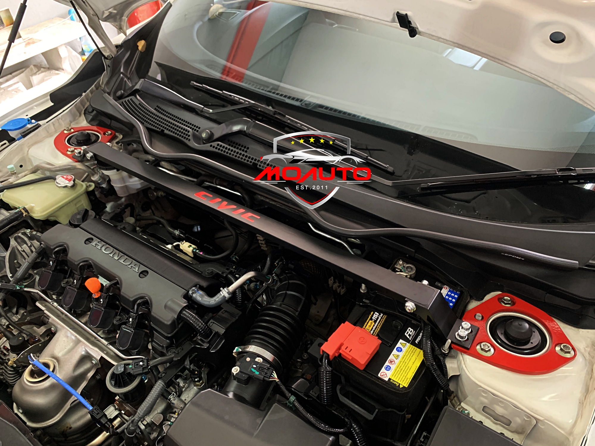 ค้ำโช้คหน้า ดำ-แดง CIVIC FC / FK 2016-2021