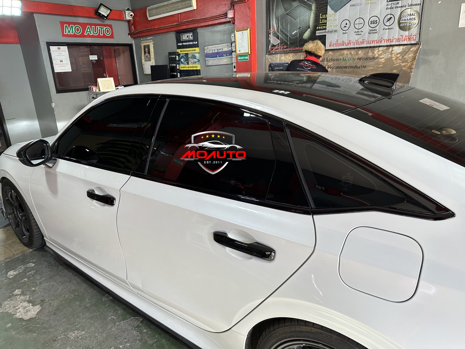 เสาประตู A B ดำเงา RS แท้ CIVIC FE