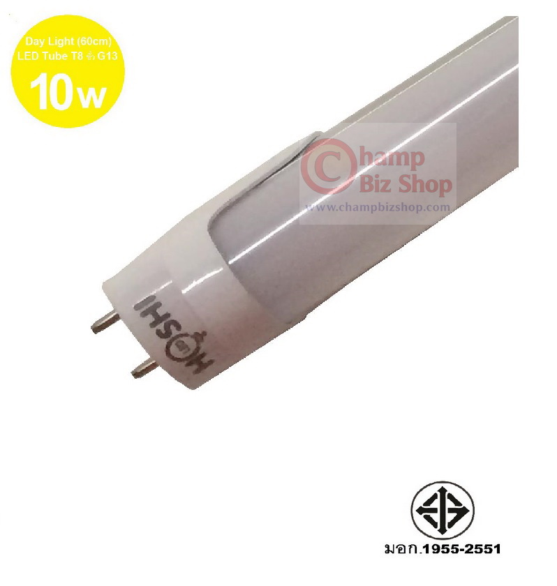 หลอดไฟ LED HOSHI T8 10W (CW) Day แสงสีขาว