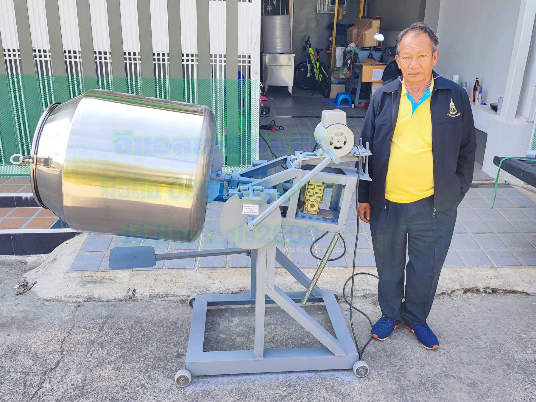 เครื่องคั่วพริก7-10กิโลกรัม ขนาด25X28นิ้ว