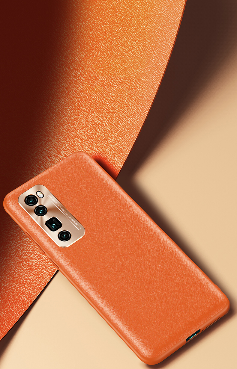 Case Huawei Nova 7 SE / Pre-order * เคสหนัง PU เคลือบโทรศัพท์ TPU อ่อน *