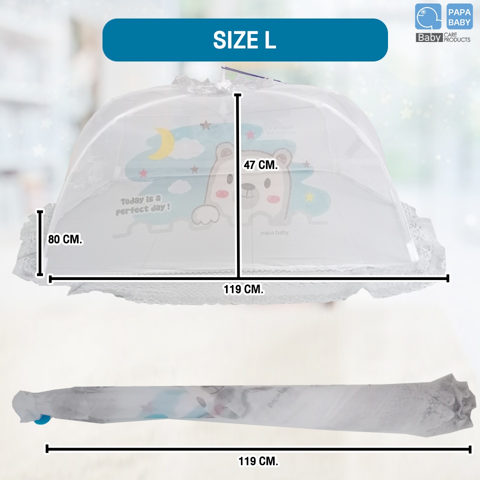 Papaมุ้งครอบกันยุงsize L คละลายคละสี พร้อมส่งสีฟ้า