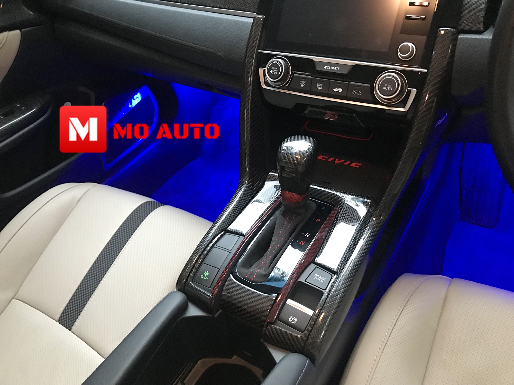 ชุดครอบคอนโซลเกียร์ CARBON แท้ CIVIC FC / FK 2016-2021