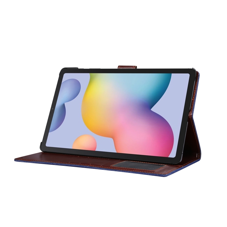 Case Samsung Galaxy Tab S6 Lite / Pre-Order * เคสซองหนังพลิกยีนส์แนวนอน & Sleep / Wake-up ฟังก์ชั่น และช่องเสียบการ์ดและกระเป๋าสตางค์ *