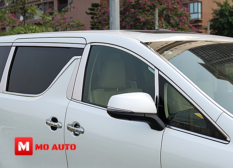 คิ้วหน้าต่างสแตนเลท 12 ชิ้น ALPHARD / VELLFIRE MC