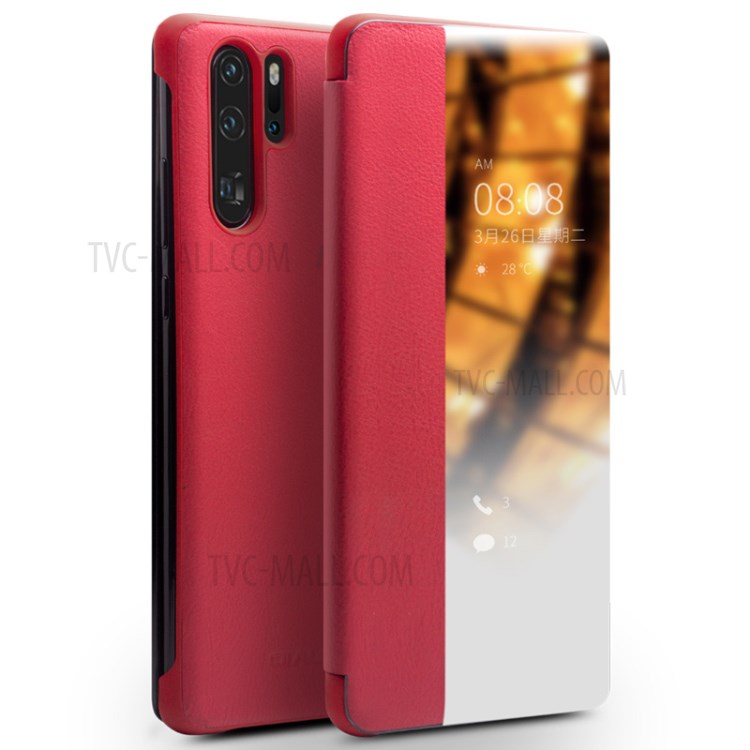 Case Huawei P30 Pro / Pre-Order * QIALINO Smart Phone Case หนังวัวชั้นบนสุดของแท้ สนับสนุนฟังก์ชั่นปลุก / นอนหลับอัจฉริยะ *