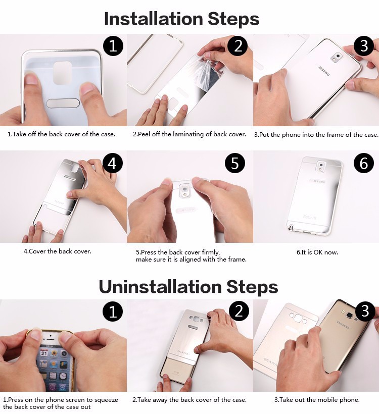 Case Huawei Y5ii / Pre-order * Bumpers 2in1 แกร่งกันชนโลหะ + พลาสติกแผ่นหลังเงาเหมือนกระจก *