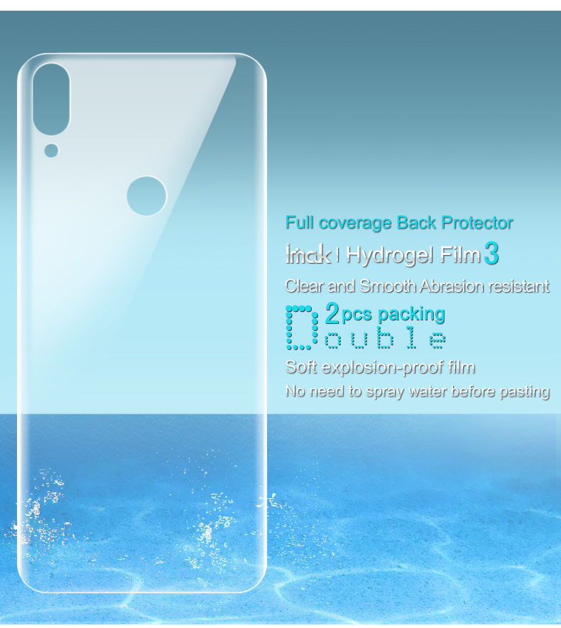 ฟิล์มกันรอย หลัง Asus Zenfone Max Pro (M1) / Pre-Order * IMAK ไฮโดรเจลฟิล์มกันรอยหน้าจอ 2 ชิ้น /Set *