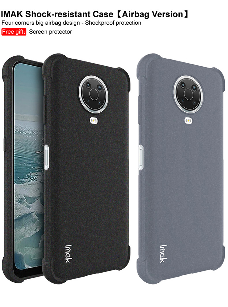 Case Nokia G10/G20/6.3 # Pre-Order * IMAK Matte Soft TPU ถุงลมนิรภัยสี่มุมเต็มตัวฝาครอบป้องกันพร้อมตัวป้องกันหน้าจอ *