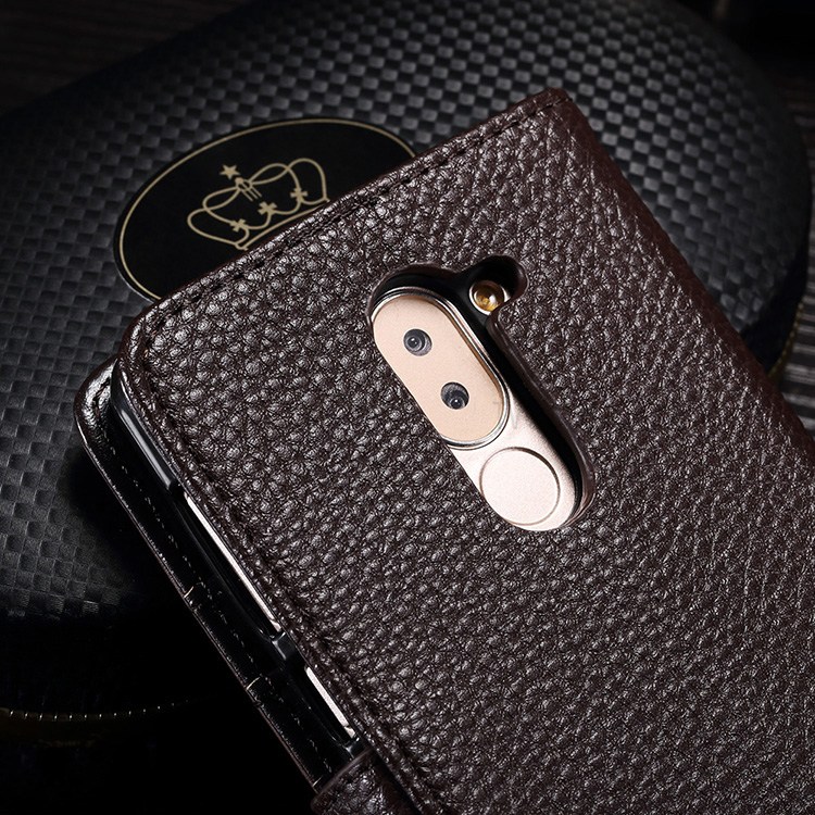 Case Huawei GR5 2017/ Pre-orde * เคสผิวลิ้นจี่ สไตล์พลิก Folio กับเข็มกลัดแม่เหล็ก *