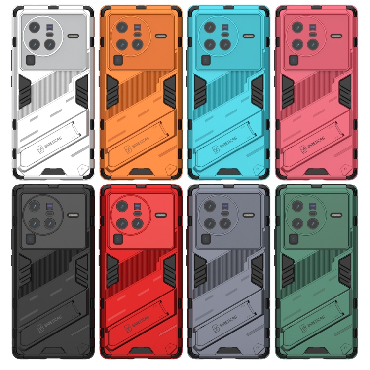 Case Vivo X80 Pro # Pre-orde * Kickstand Combo PC + เคส TPU ฝาครอบโทรศัพท์ป้องกันการตกแบบ Dual Layer ทนต่อการสึกหรอ *