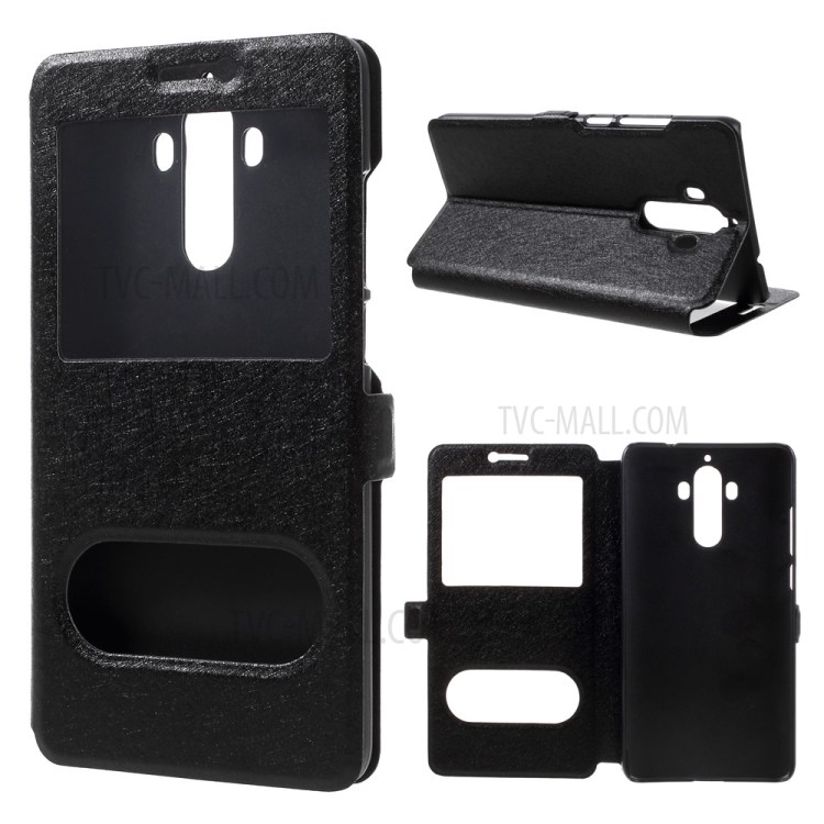 Case Huawei Mate 9 / Pre-order * เคส 2 ช่องหน้าต่าง ผ้าไหม *