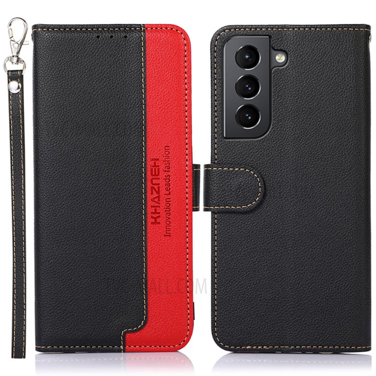 Case Samsung Galaxy S21 5G / Pre-Order * KHAZNEH Litchi Skin RFID การปิดกั้นฟังก์ชั่นป้องกันการโจรกรรมรูดซองหนัง *