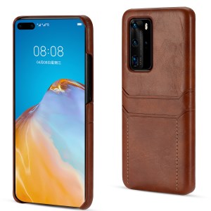 Case Huawei P40 Pro / Pre-order * เคสช่องใส่การ์ดคู่หนัง PU เคลือบ เคสพลาสติกเคลือบด้วยหนัง PU *