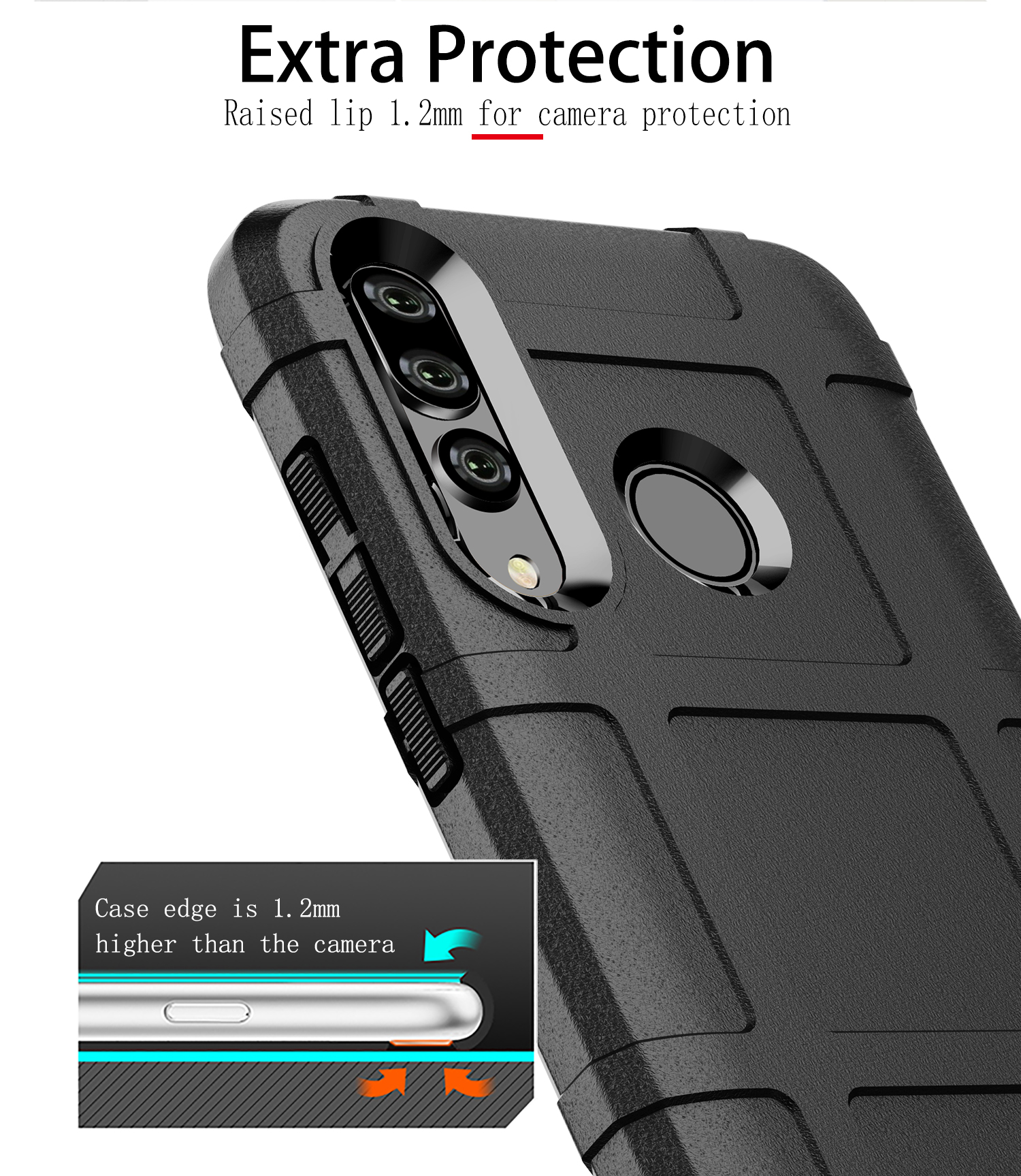 Case Huawei Nova 4 / Pre-Order * ป้องกันการกระแทกตาราง พื้นผิวสี่เหลี่ยมจัตุรัส *