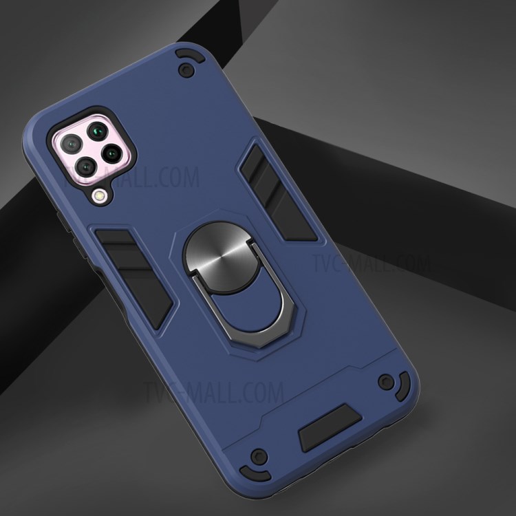 Case Huawei Nova 7i / พร้อมส่ง * เคสขาตั้งหมุนได้ถอดได้ 2-in-1 พลาสติก + TPU ไฮบริด - น้ำเงิน *