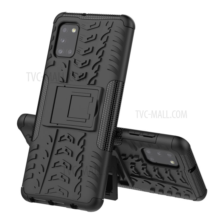 Case Samsung Galaxy A31 / Pre-Order * เคสยาง PC + TPU รูปแบบยางเท่ด้วยการออกแบบเว้า - นูน *