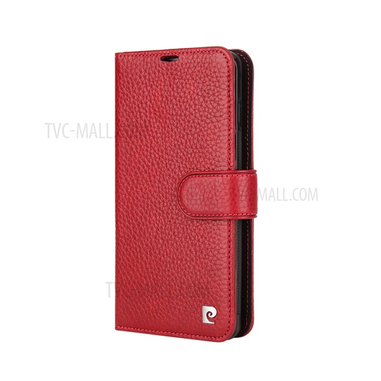 Case Samsung Galaxy S10 / Pre-Order * Pierre Cardin ผิวลิ้นจี่หนังวัวแท้กระเป๋าโทรศัพท์ฝาครอบพร้อมขาตั้ง *