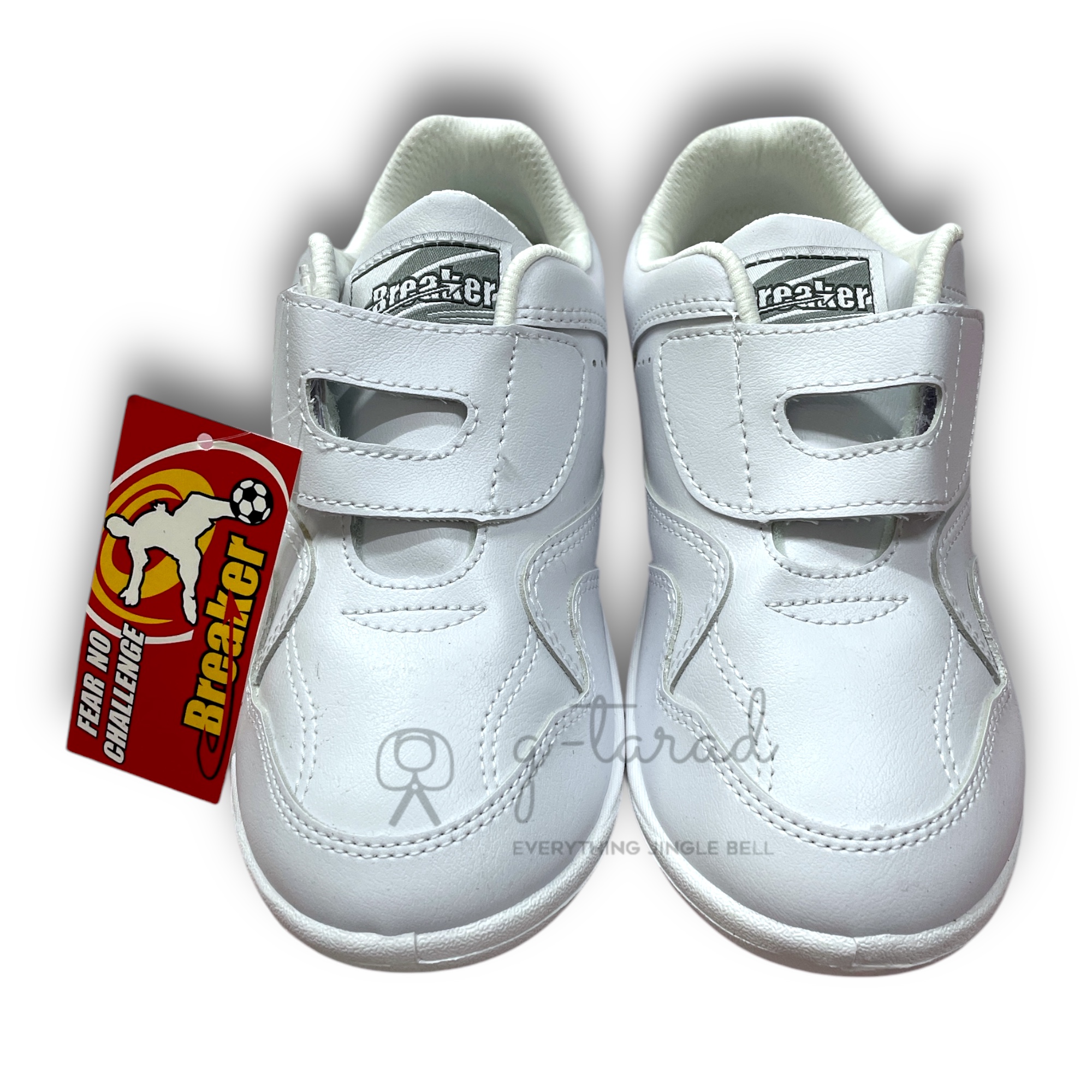 Breaker F-13 - รองเท้าผ้าแบบเทป สีดำ, สีขาว No.31-41