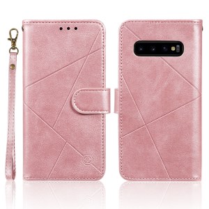 Case Samsung Galaxy S10 / Pre-Order * Rhombus Surface Wallet ยืนหนังโทรศัพท์ Cover กับสายคล้องมือ *