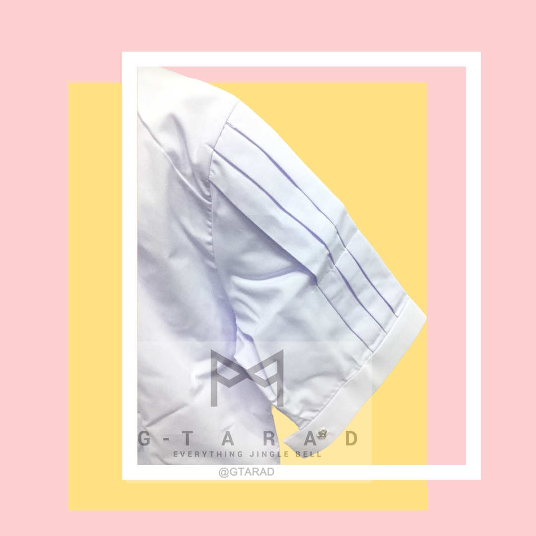 เสื้อนักเรียนตราสมอ เชิ๊ตหญิงเตรียมพญาไท เตรียมอุดม จีบบนล่าง