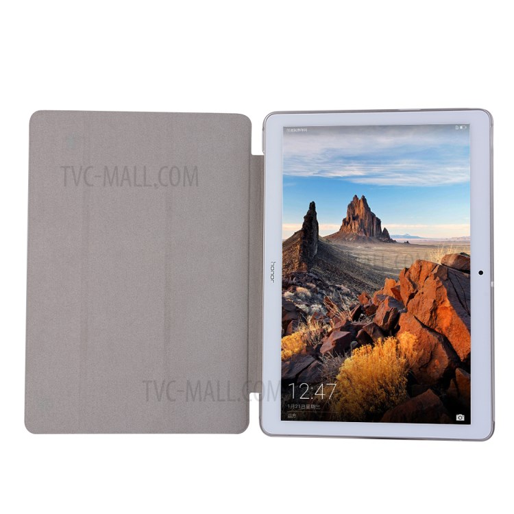Case Huawei MediaPad T3 10 / Pre-order * เคสเนื้อผ้าไหม PU ด้านหน้า + โปร่งด้านหลัง PC *