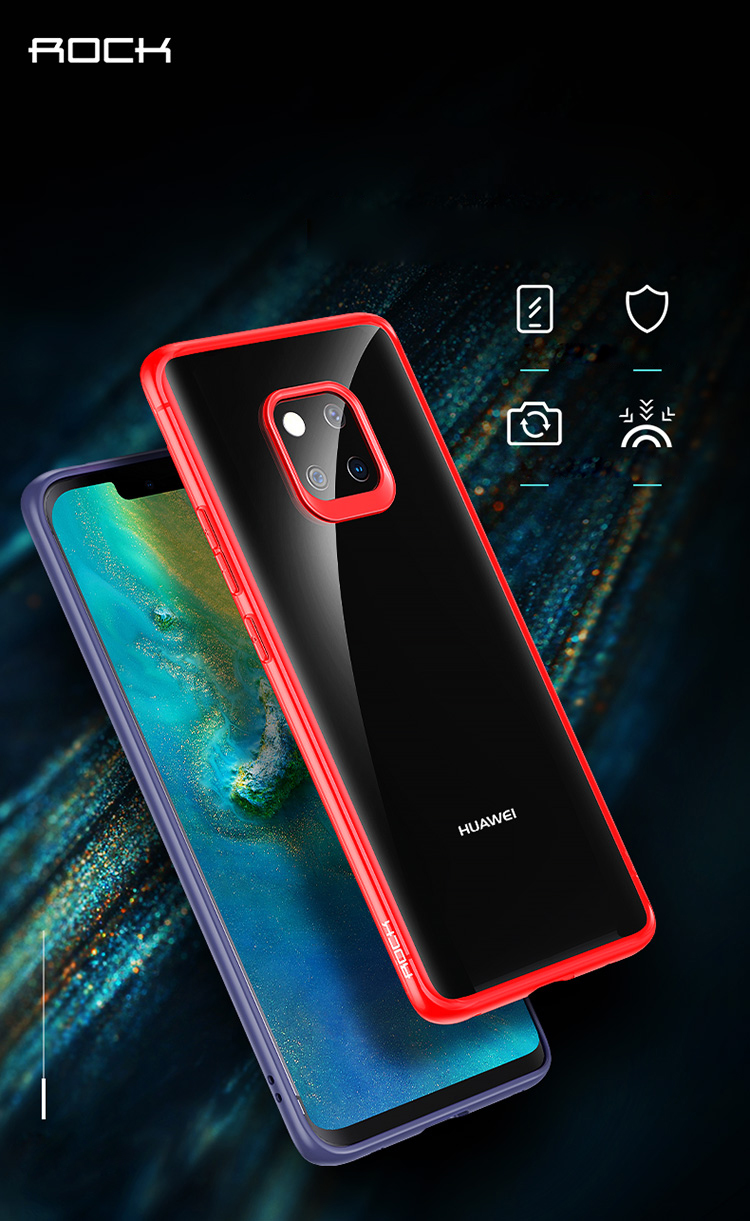 Case Huawei Mate 20 Pro / Pre-order * ROCK บางเฉียบ TPU PC Crystal Clear (รองรับการชาร์จแบบไร้สาย) *