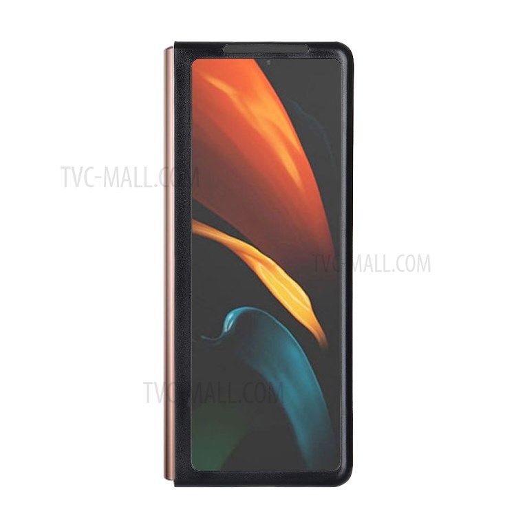 Case Galaxy Z Fold 2 5G / Pre-Order * เคส Litchi Skin เคสพีซีเคลือบหนังแท้ เคลือบด้วยหนังแท้ผิวลิ้นจี่ *