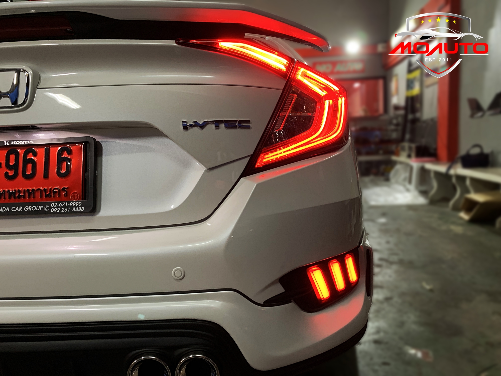 ไฟเบรคกันชนท้าย Mustang Style Civic FC 2016-2021