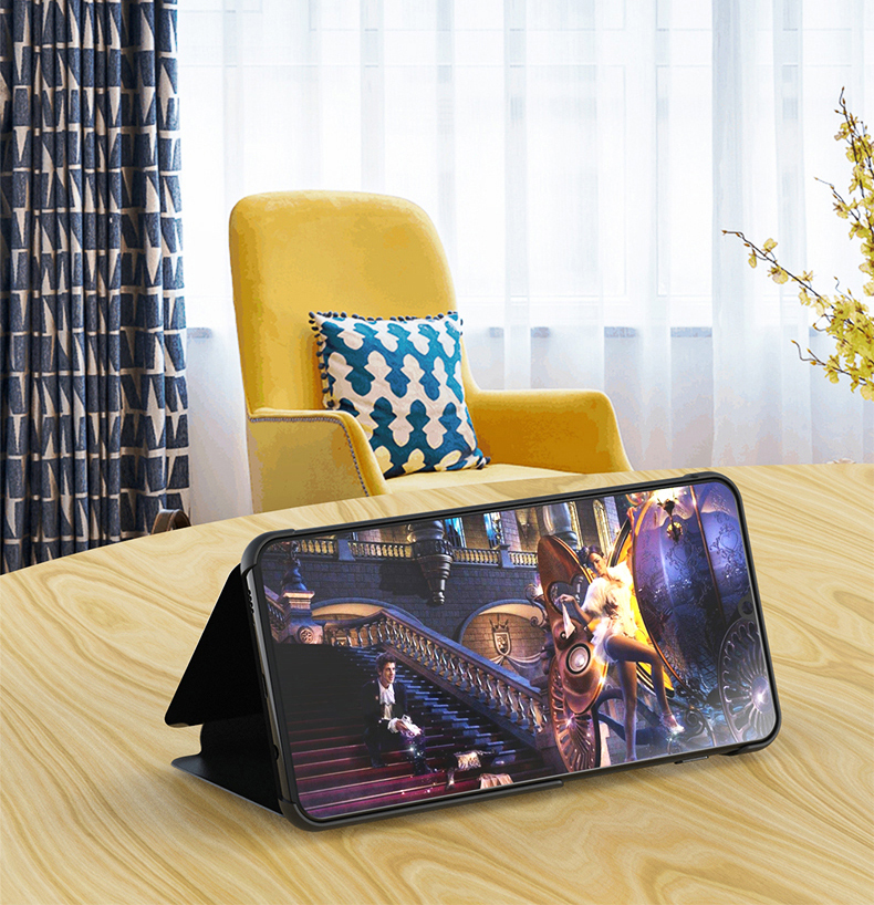 Case OPPO Reno / Pre-order * ทำจากวัสดุหนัง PC + PU หน้าต่างโปร่งแสงเพื่อการดูข้อมูลที่ง่าย *