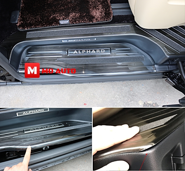 สคับเพลทกันรอย ดำเงา V2 ALPHARD / VELLFIRE MC