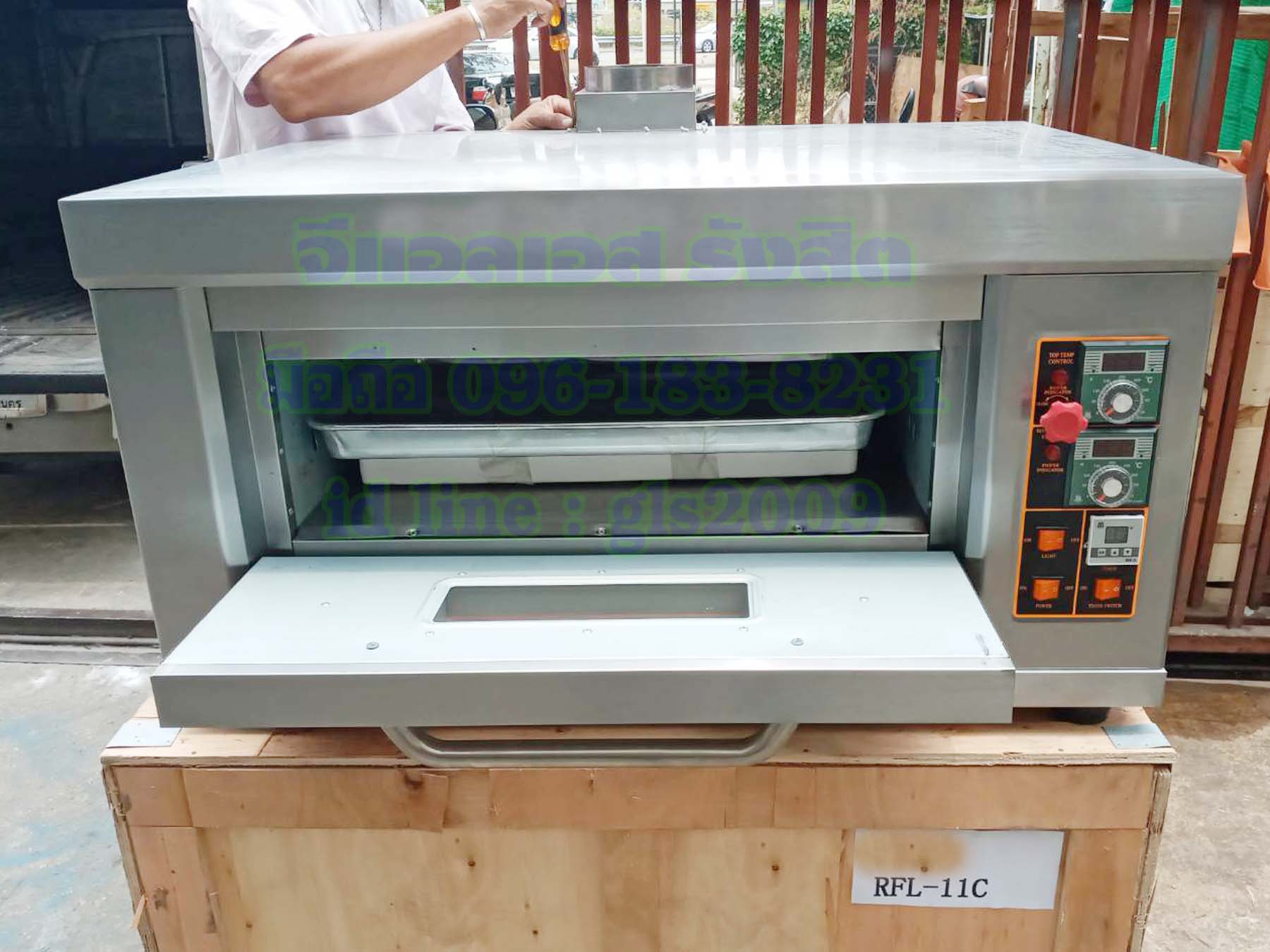 เตาอบขนมแก๊สควบคุมด้วยไฟฟ้า1ถาดใหญ่