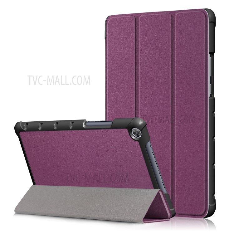 Case Huawei MediaPad M5 lite / Pre-Order * ผิวลิ้นจี่หนัง PU ยืน 3 - พับ หนัง PU คุณภาพดีและรูปลักษณ์ที่น่าดึงดูด *
