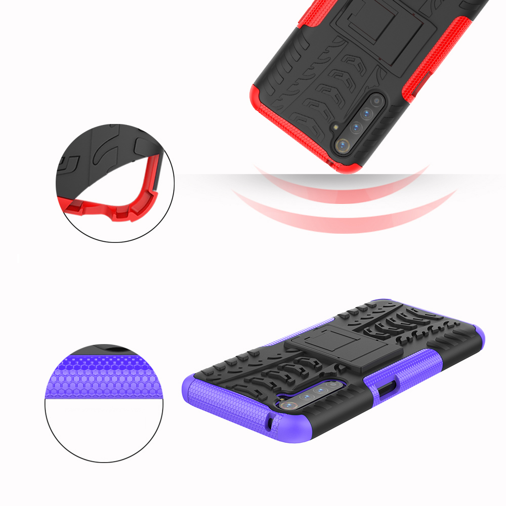 Case Realme 6 Pro / Pre-Order * เคสยางกันลื่นรูปแบบ Cool Tire PC + TPU Combo พร้อมขาตั้ง *