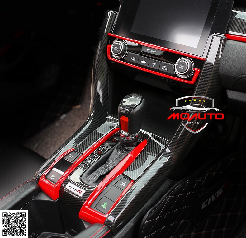 คิ้วคอนโซลแอร์ Type-R แดง CIVIC FC/FK 2016-2018