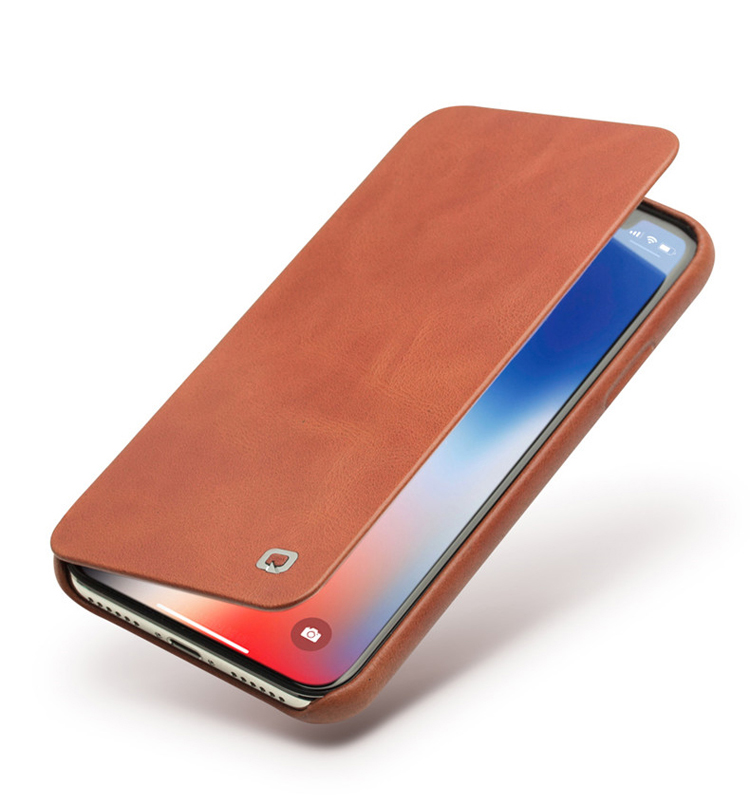 Case iPhone X, iPhone XS # Pre-Order * QIALINO Auto-sleep / wake หนังแท้ชั้นบนสุดสไตล์ธุรกิจหรูหรา *